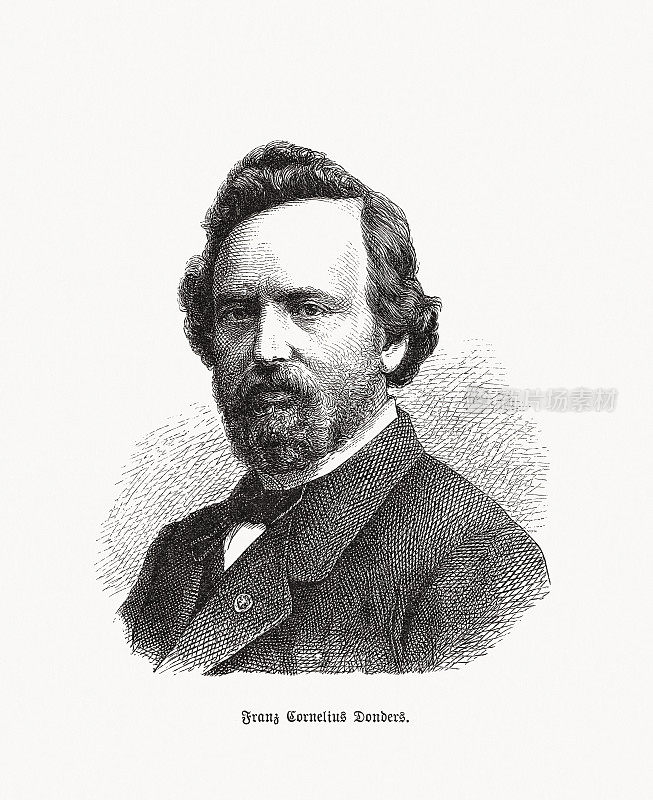 Franciscus Donders(1818-1889)，荷兰眼科医生，木刻，1893年出版